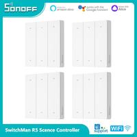 SONOFF SwitchMan R5 Scene Controller With Battery 6-Key Free-Wiring EWeLink-Remote Control Works SONOFF M5/MINIR3 Smart Home