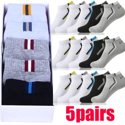 Men Socks Mesh Breathable Short Casual Socks Summer Spring Cotton Sports Socks Absorb Sweat Ankle Socks Set Meias