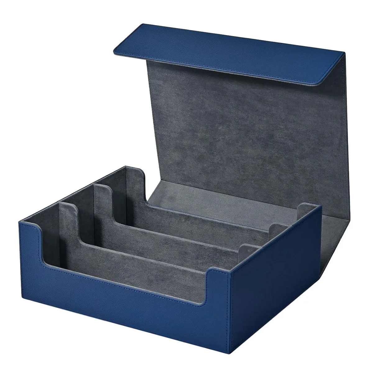 

Card Storage Box for Trading Cards, Card Deck Case Holds 1800+ Single Sleeved Cards Storage Box, Blue