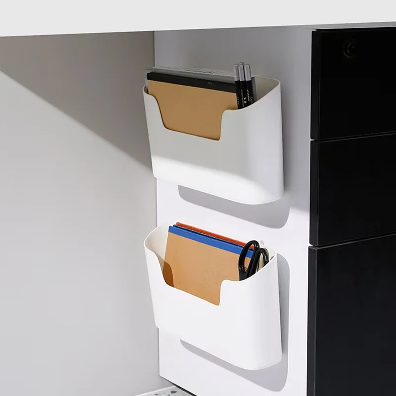 1 Piece Kitchen Wall-Mounted Storage Box Cabinet Door Organizer Multi-Functional Desktop Storage Box Without Punching Wall Organizer Intimates and Socks Organizer Home Storage Rack image 3
