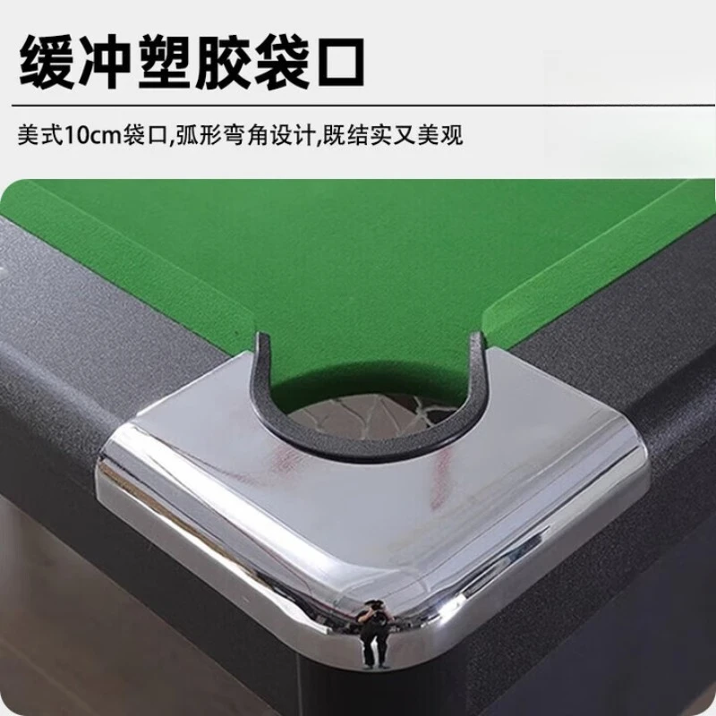 Foldable Pool Table Household American Black 8