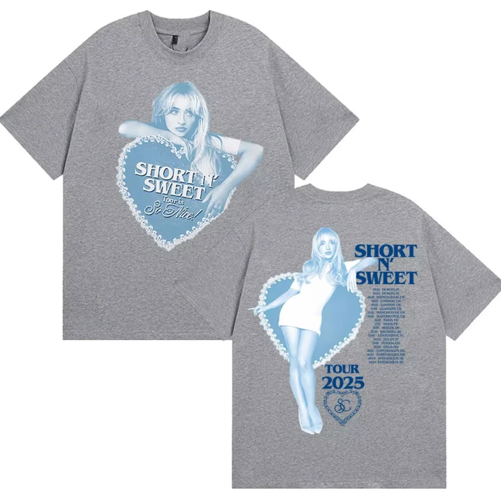 サブリナ カーペンター ツアー 2025 プリント Tシャツショート N