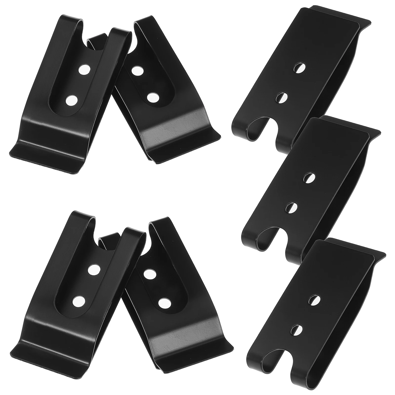 

10pcs Metal Phone Case Clips 57x26mm Black Iron Belt Accessories Sheath Keys Hook Pocket Clip Replacement Tool ganizer