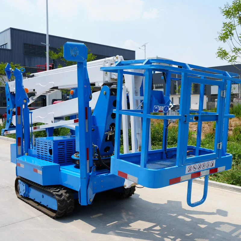 Customized 18m Self-propelled Hydraulic Articulated Boom Lift Tracked Rough Terrain Cherry Picker Aerial Work Platform