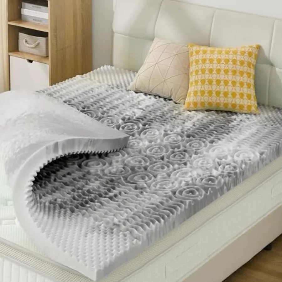 

1.5 Inch Memory Foam Mattress Topper Extra Long Mattress Pads for College Dorm Single Bed Pressure Relieve CertiPUR-US Certifie