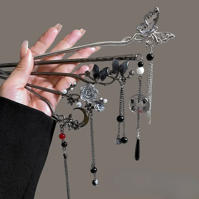

Ancient Chinese Style Elegant Butterfly Tassel Hair Stick for Women Girls Classical Hairpin Chinese Hair Accessories Jewelry
