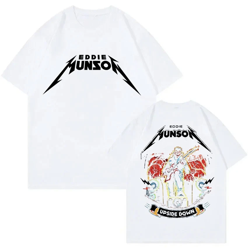 روك الشرير إدي مونسون الجرافيك تي شيرت ديموجورجون أكلة لحوم البشر زهرة الوحش التي شيرت الرجال النساء موضة القطن شعبية تي شيرت