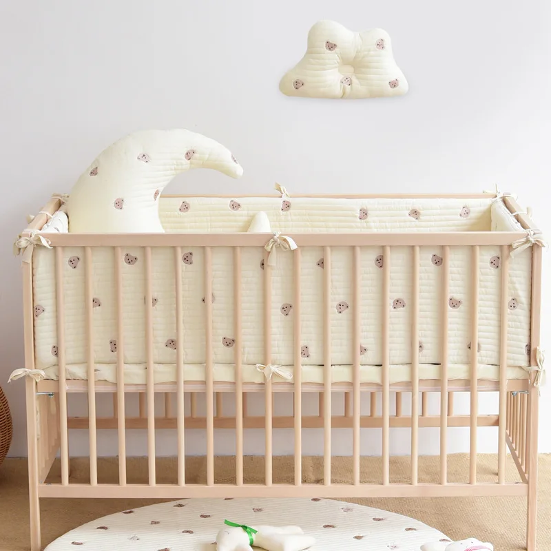 

Baby Crib Bed Bumper Circumference Soft Bag Anti-Collision Fence Pure Cotton S size 55x30cm