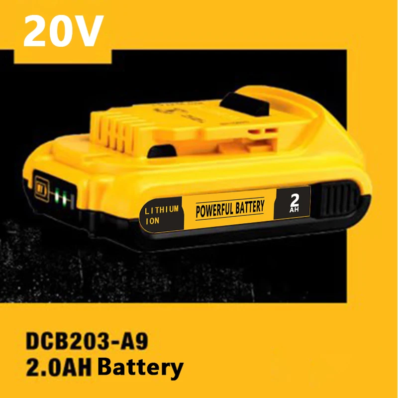 20V Battery 2.0Ah DCB203 For Dewalt Power Tool Li-ion Battery DCB205 DCB206 DCB204 DCB200 DCB182 DCB180 DCB230