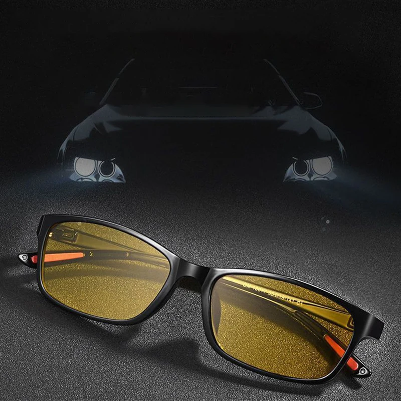 Men's Eyeglasses Eye Goggle Mens Sunglasses Eyepieces For Car Nightvision Goggles Yellow Lenses Man Eyewear Polarized Male Auto