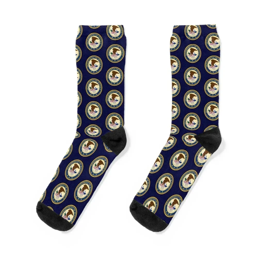 UNITED STATES DEPARTMENT OF JUSTICE DOJ SEAL Socks Stockings Climbing Antiskid soccer snow Man Socks Women's