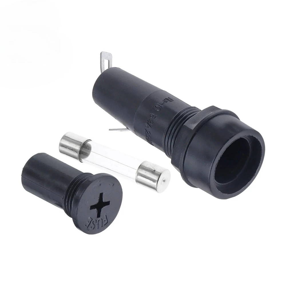 Panel Mount Chassis Fuse Holder For 6X30MM Glass Fuses 250V 6*30mm High Temperature Resistant