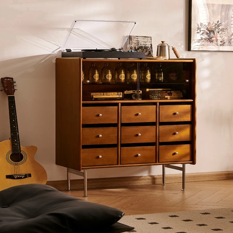 

medieval style nine chest cabinets, solid wood living room display shelves, Nordic dining side cabinets, bedroom sofas