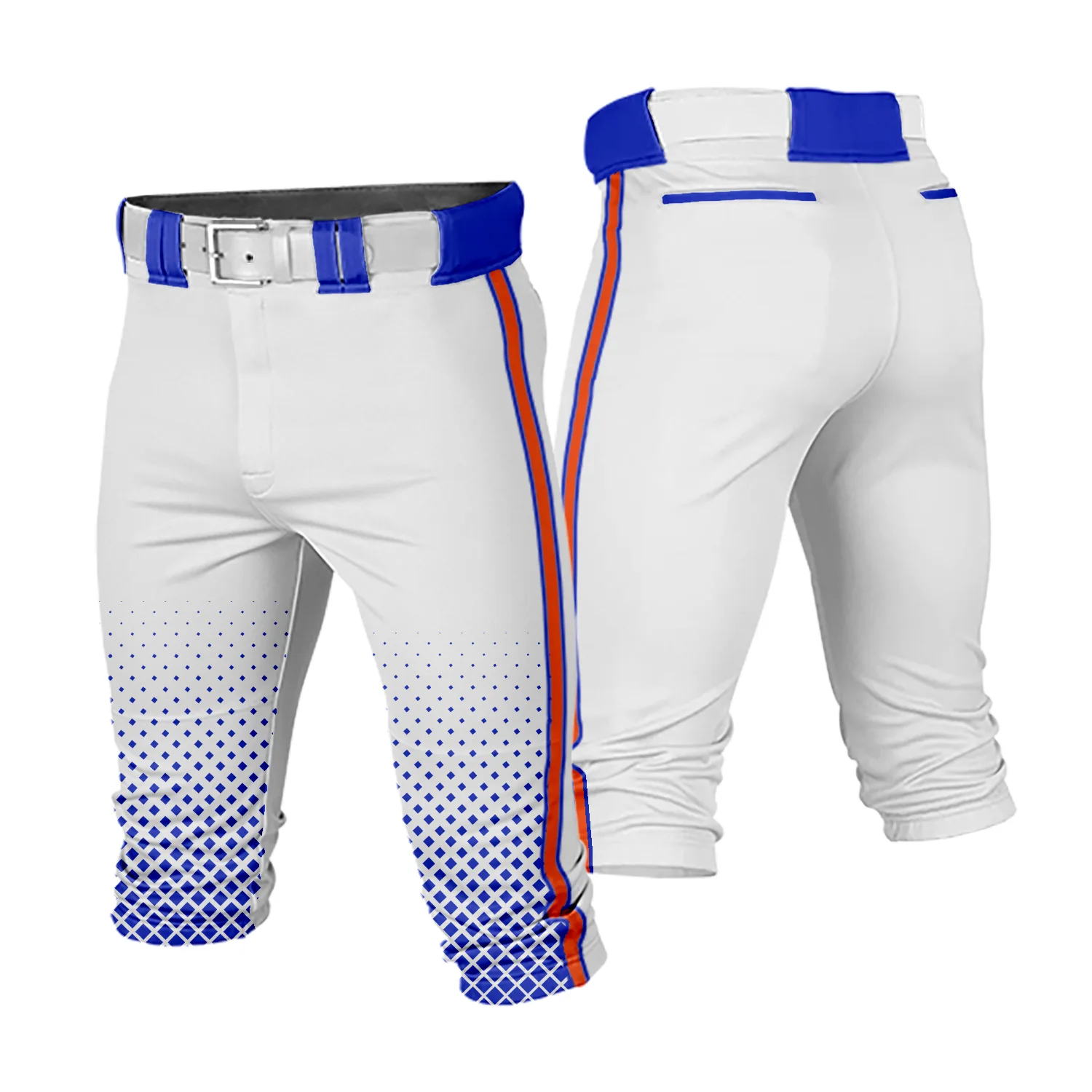 Custom Men Youth Traditional Cropped Baseball Game Pants Softball Training Uniform Breathable Casual Sportswear