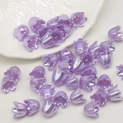20PCS 8.5*11mm Lily of The Valley Acrylic Imitation Pearl Beads DIY  Flower Pendant Elegant Hairpin Earring aeolian bells Tassel