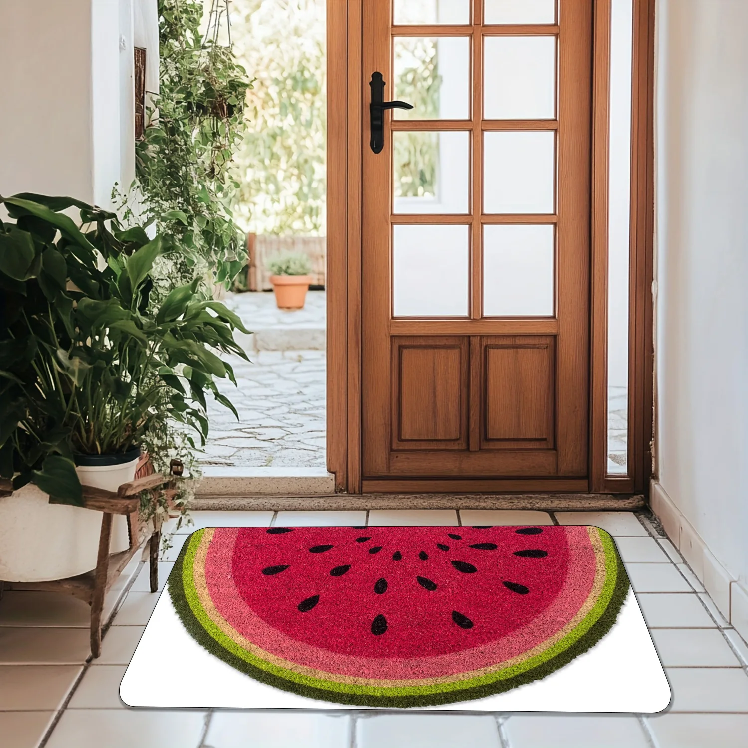 Watermelon Slice Rug – Vibrant Summer Fruit Design, Playful Decorative Mat for Living Room