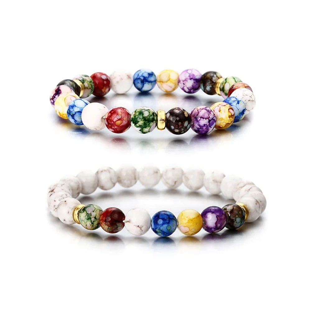 7 Chakra Beads Chain Bracelet Women' Enhances Balance & Energy Perfect for Yoga Meditation and Daily Wear Jewelry Gifts