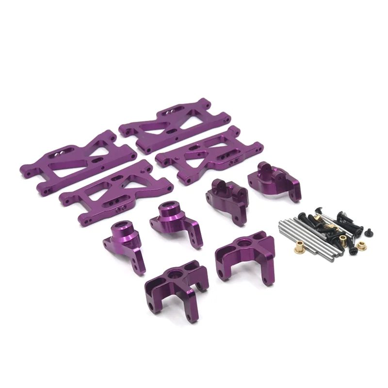 Atualização de metal braço oscilante conjunto copo direção 5 para wltoys 124019 144010 144001 144002 124016 124017 124018 rc peças do carro