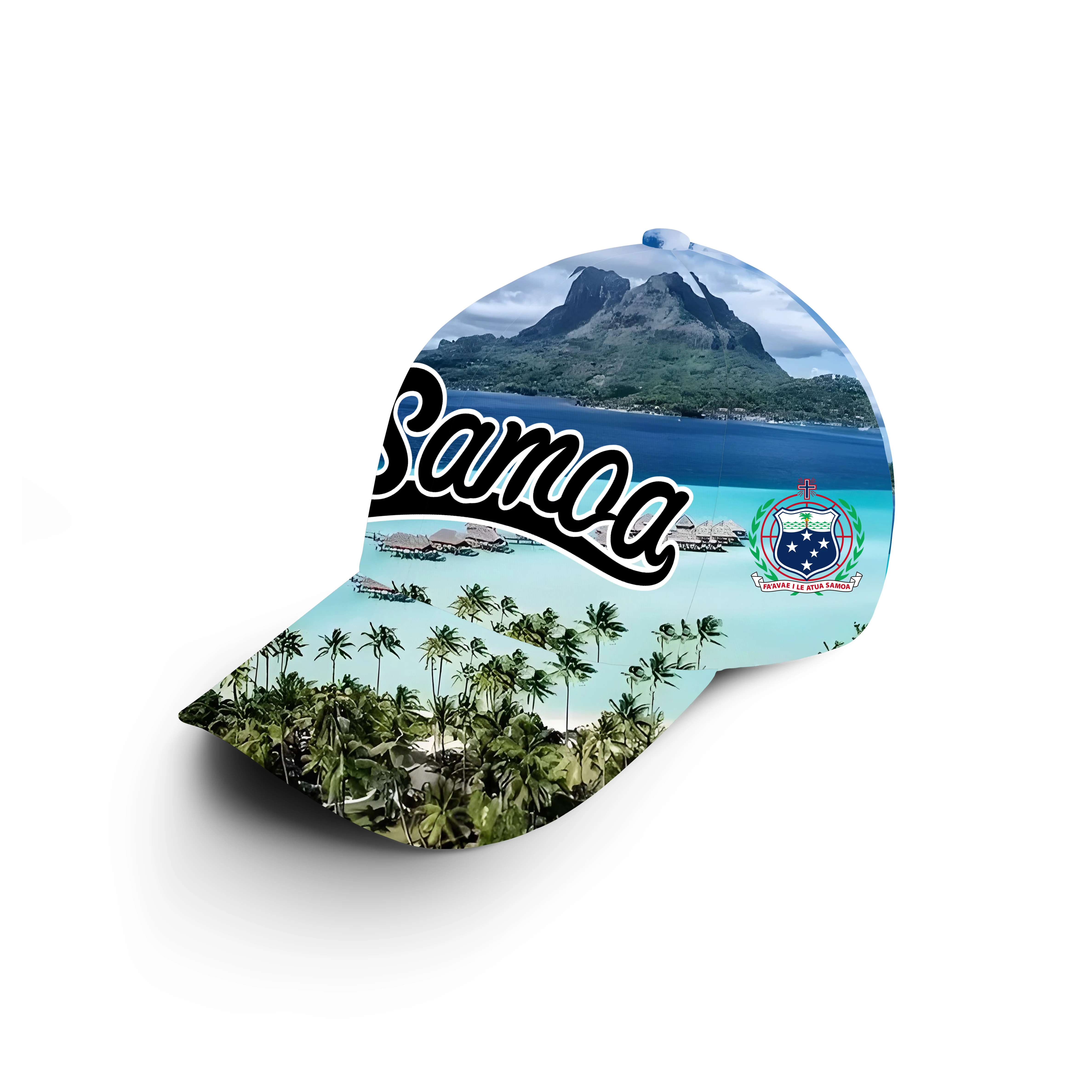 Samoa Baseball Caps Free Custom Made Name Number Team Logo Ws Hats Wsm Country Travel West Nation Respirant Samoan Flag Headgear