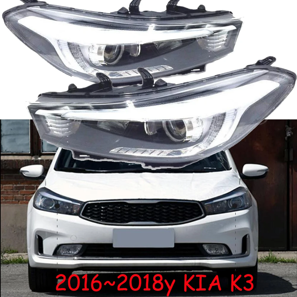 

1pcs car bumper cerato headlamp For KIA K3 headlight 2016~2018y car accessories head lamp for KIA K3 fog light