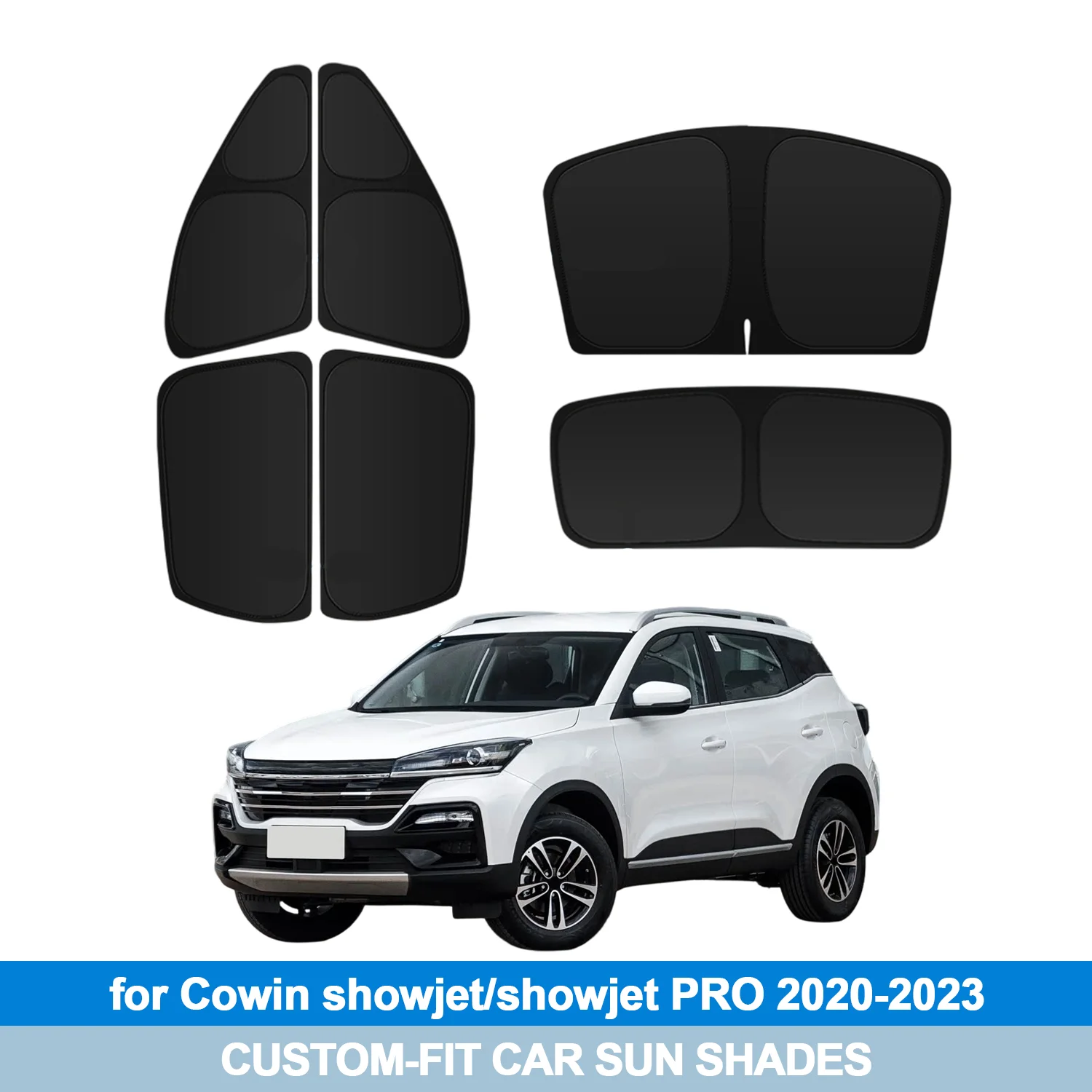 

For Cowin showjet/showjet PRO 2020-2023 Windshield Sun Shade Side Window Shades Cover Sun Visor Shield Privacy Protection Car