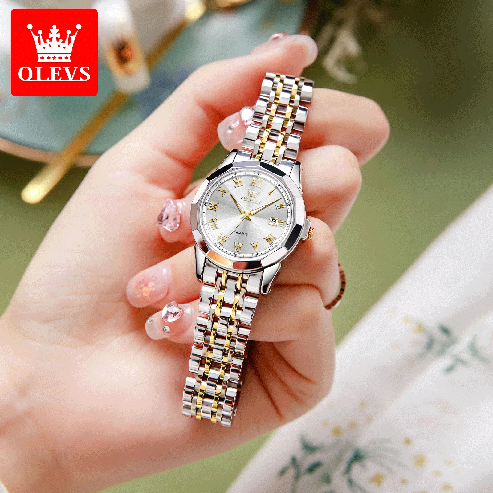 OLEVS Elegant Luxury Quartz Watch for Women New Waterproof Calendar Fashion Women\'s Wristwatch Best Selling Trend Ladies Watch