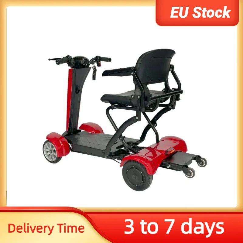 

EU Stock 4 Wheel 500W Powerful Electric Scooter For Aldutos 8 Inch 36V Mobility Scooter Foldable Automatic With Armrest