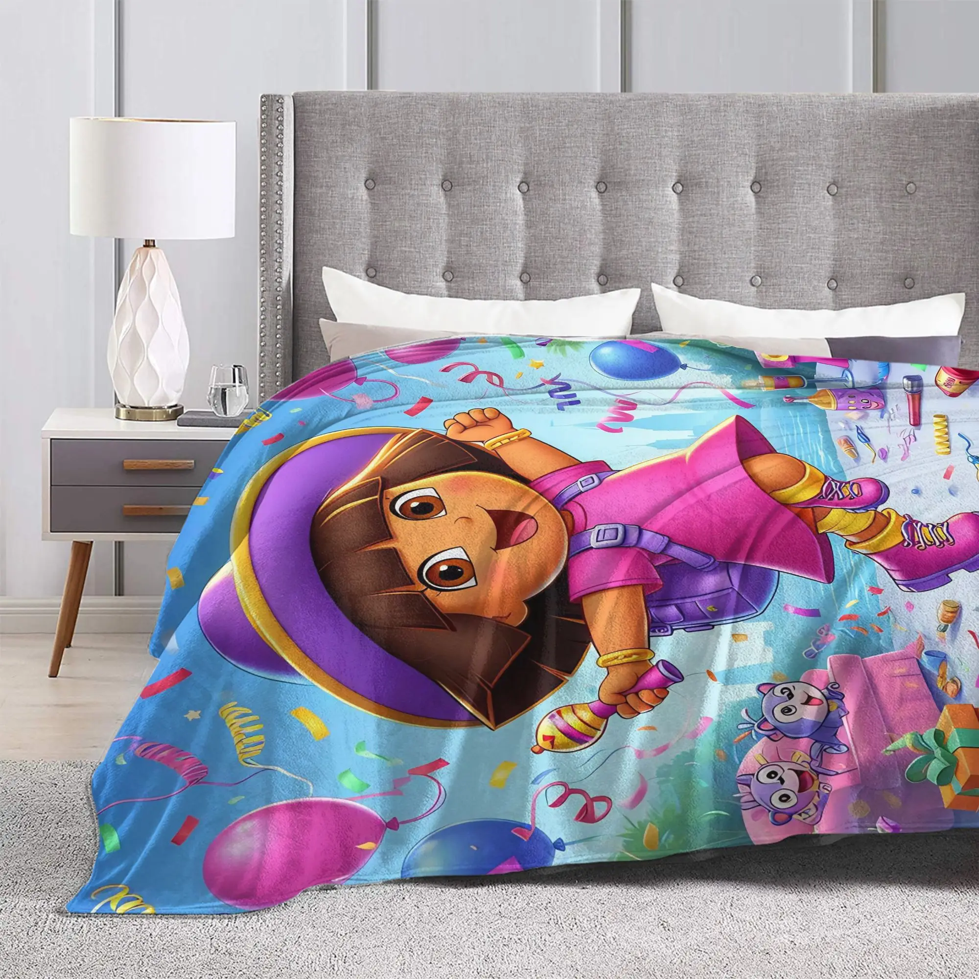 بطانية دافئة طائرة السفر دوراس اكسبلورر رمي بطانية الفانيلا المفرش للأريكة كرسي أريكة سرير الجدة غطاء سرير أريكة #3