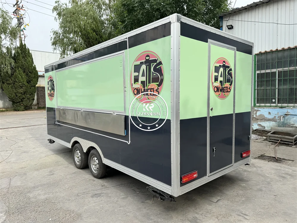 Customized Food Truck Coffee Cart Fast Food Machine Trailer Cooking Trailer Concession Hamburger Carts