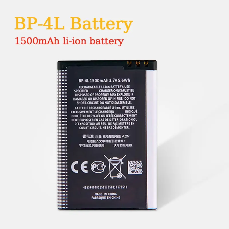 BP-4L BP 4L Battery 1500mAh for Nokia E61i E63 E71 E52 E55 6650F N97 E95 E72 E90 N810 E71X Mobile Phone Rechargeable Batteries