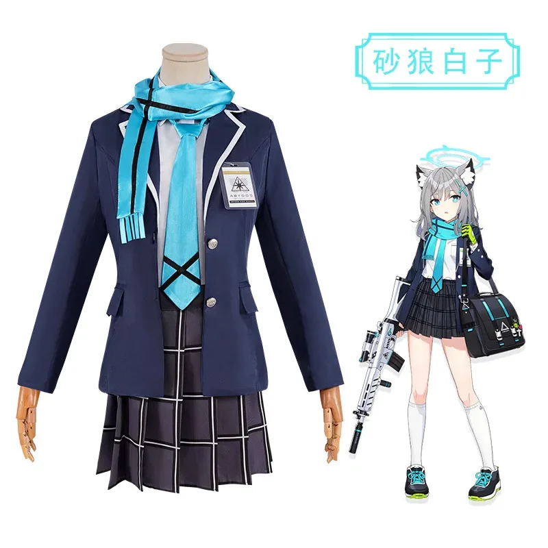 2025 singxeng jogo azul arquivo sunaookami shiroko kuromi serika takanashi hoshino cosplay traje vestido uniforme personalizar hallo