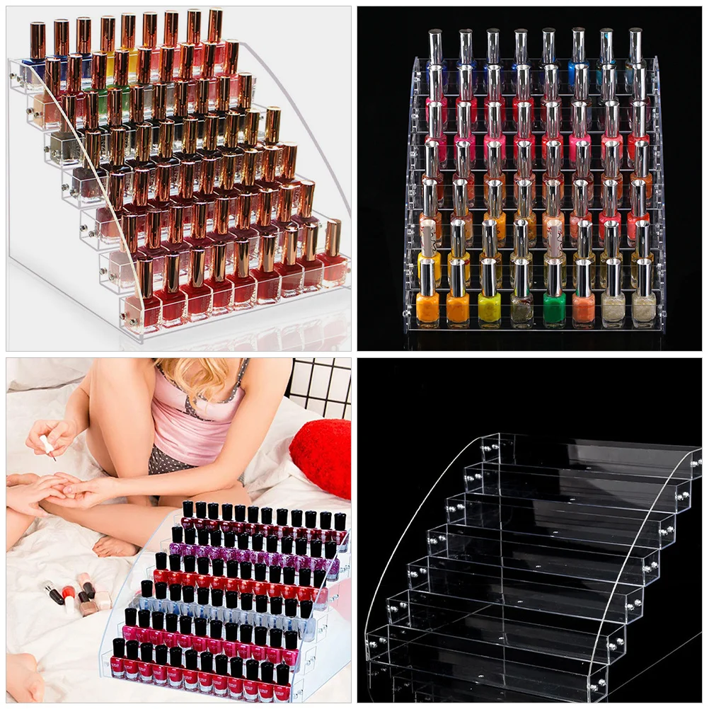 

7-Tier Acrylic Nail Polish Storage Box Organizer Display Stand for Lipstick and Cosmetics Nail Polish Rack Holder