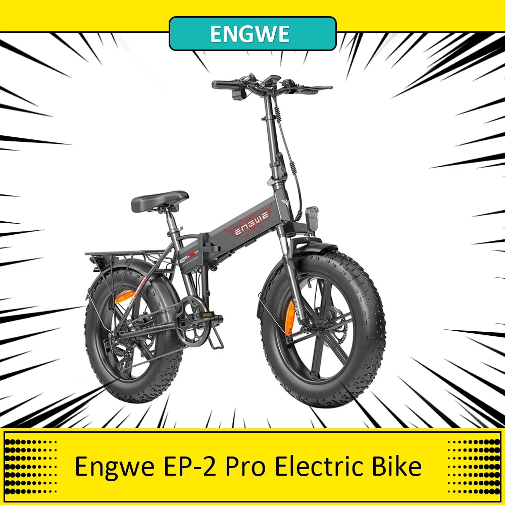 Engwe EP-2 Pro Electric Bike 250W Poweful Moter Folding Fat Tire Ebike 13Ah 35km/h Max Speed 100km Max Range 20*4.0