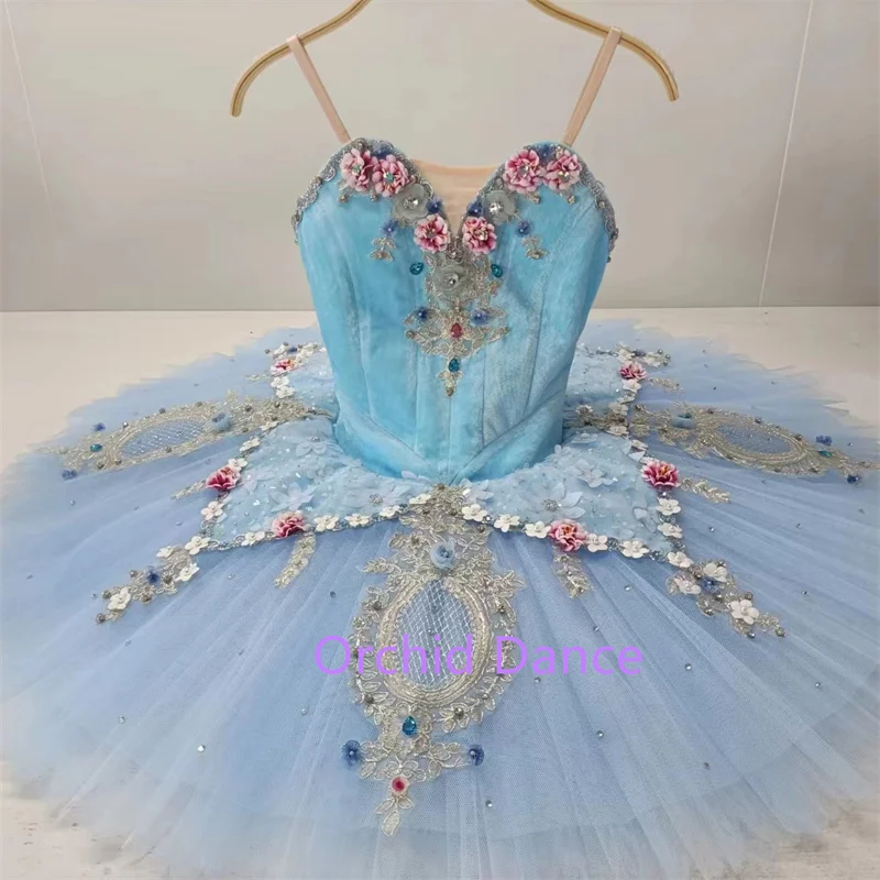 

Shiny New Product Professional High Quality Costom Color Kids Girls Adult Women Performance Wear Eye-pleasing Blue Ballet Tutu