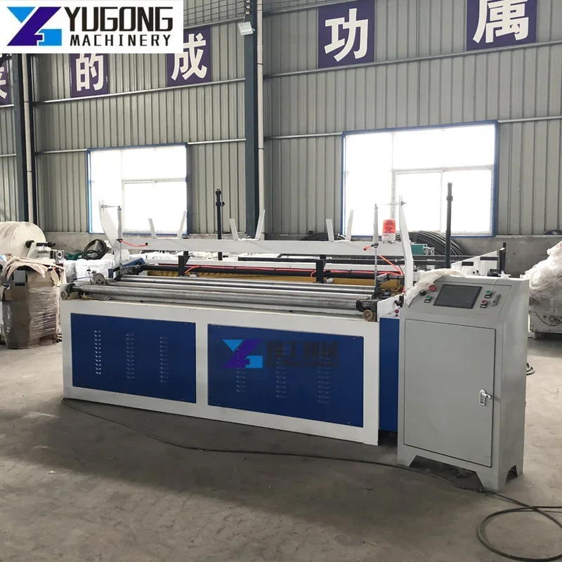 Automatic Embossing Cutting Toilet Paper Manufacturing Machinery Price Tissue Paper Rewinding Making Machine