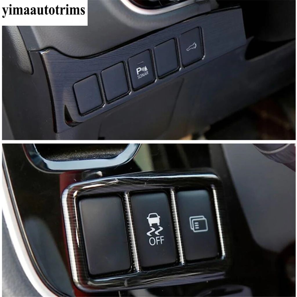 

Handle Bowl / Car Door Stereo Speaker / Window Lift Button Panel Black Brushed Cover Trim For Mitsubishi Outlander 2016 - 2022