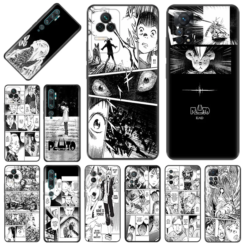 Phone Case for Redmi Note11 Pro 10S 11S 10A 10C Xiaomi 11T 10T Note 10 11 Lite Manga PLUTO Soft Black Anti-Drop Cover