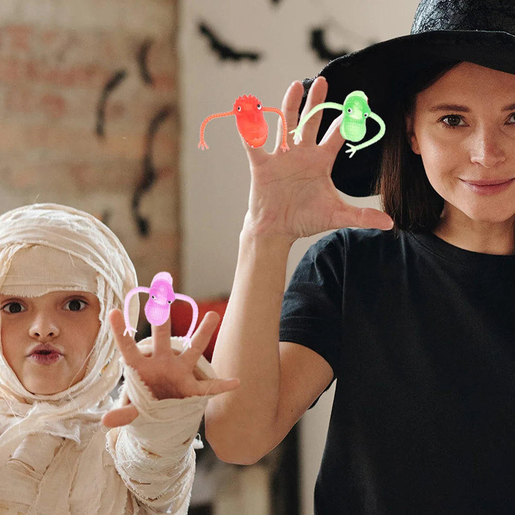 5 ชิ้น Mini ไดโนเสาร์ Finger Cots หุ่นสัตว์ของเล่นสําหรับเด็กผู้ใหญ่ Pvc พลาสติกแฟนซีปลายนิ้วสัตว์