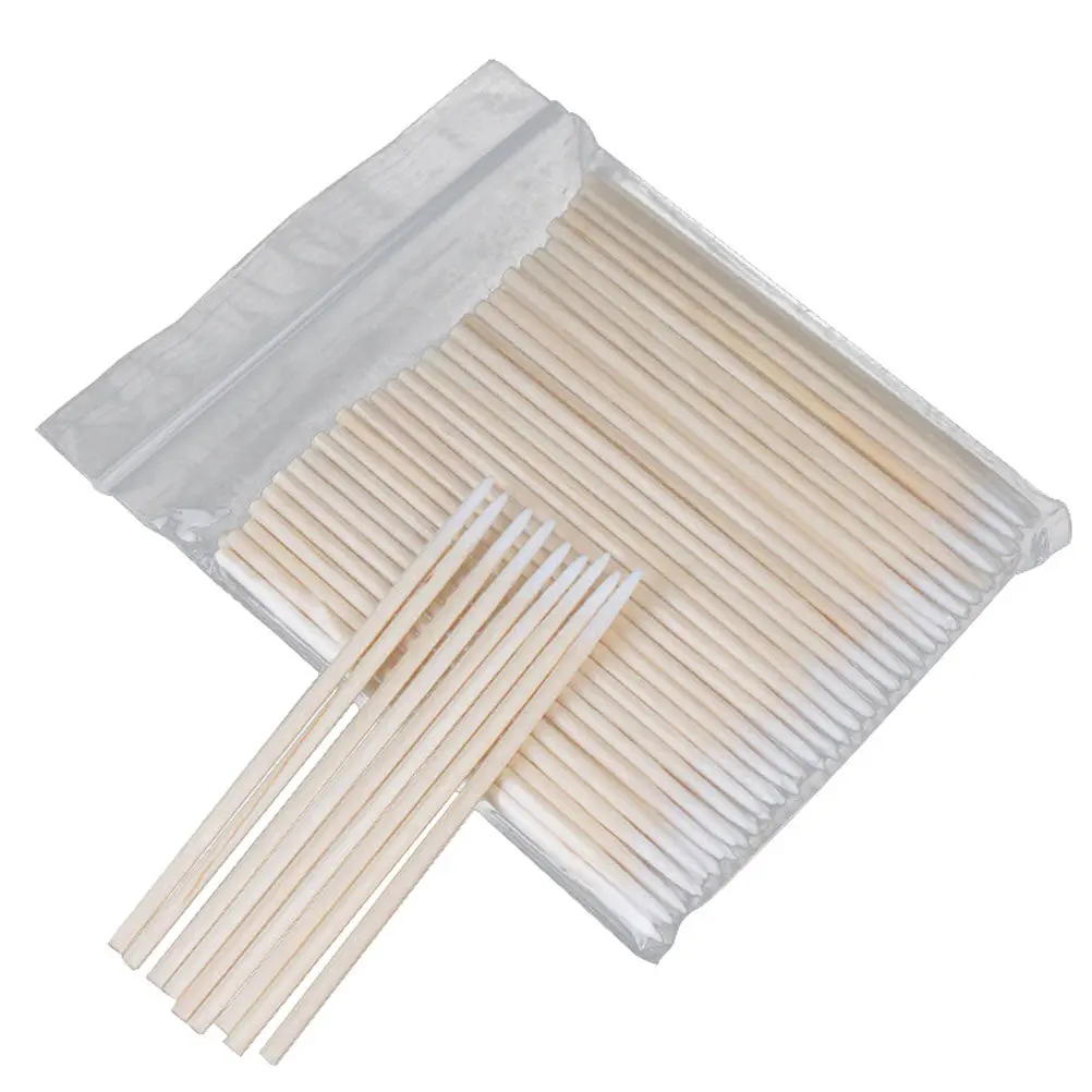 300pcs Disposable Cotton Swabs Wood Stem Multipurpose Cleaning Tool For Eyelash Extension Nail Art Makeup Removal Hygienic