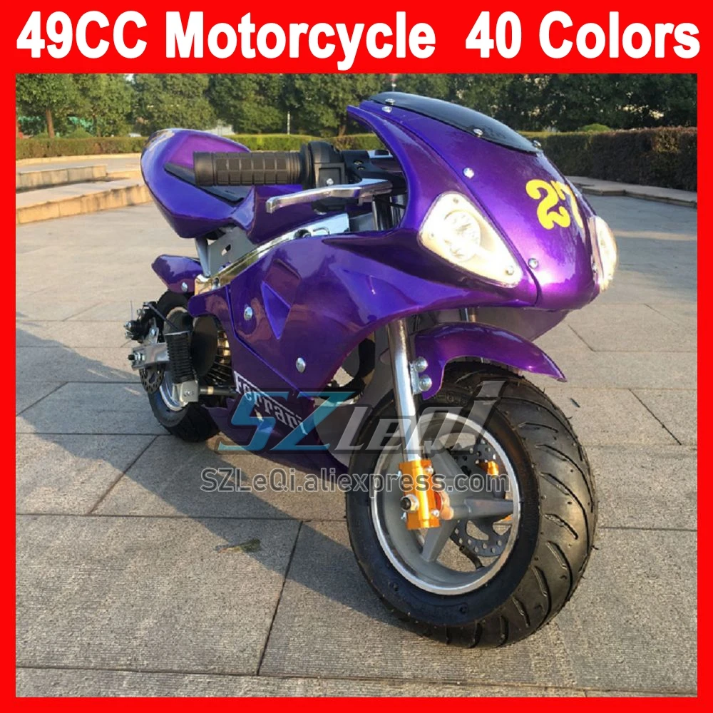 2023 40 Colors 49CC/50CC Two Stroke Gasoline Motorcycle Miniature Minitype Microcode Force Power Motorbike Racing MOTO Dirt Bike