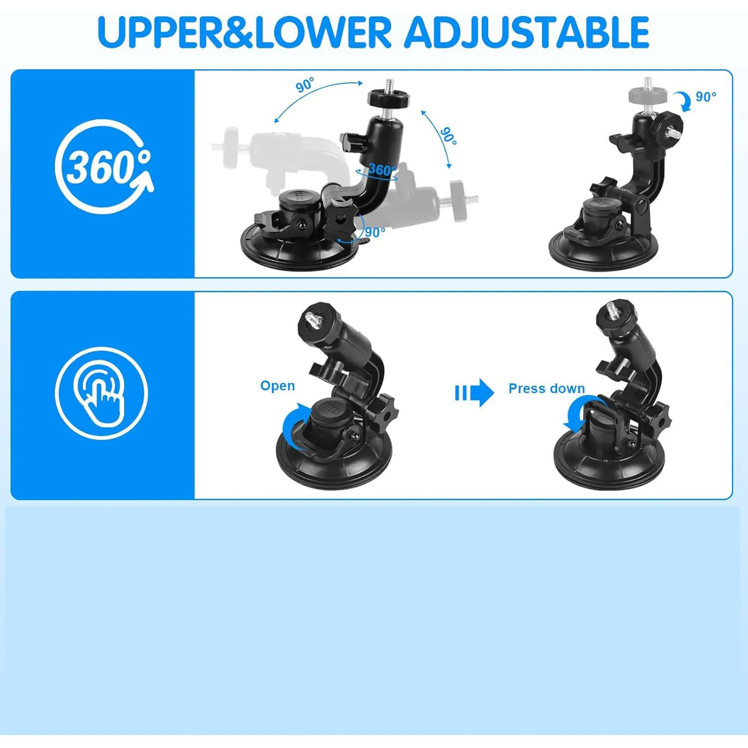 Suporte de ventosa de 9 cm para kit de acessórios DJI OSMO Pocket 3