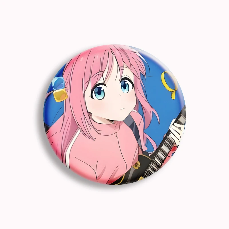 BOCCHI THE ROCK Broche Anime para Fãs, Botão Pin Badge, Acessórios Cosplay, Kawaii, Yamada, Ryo, Kita, Ikuyo, Gotou, Hitori, 58mm