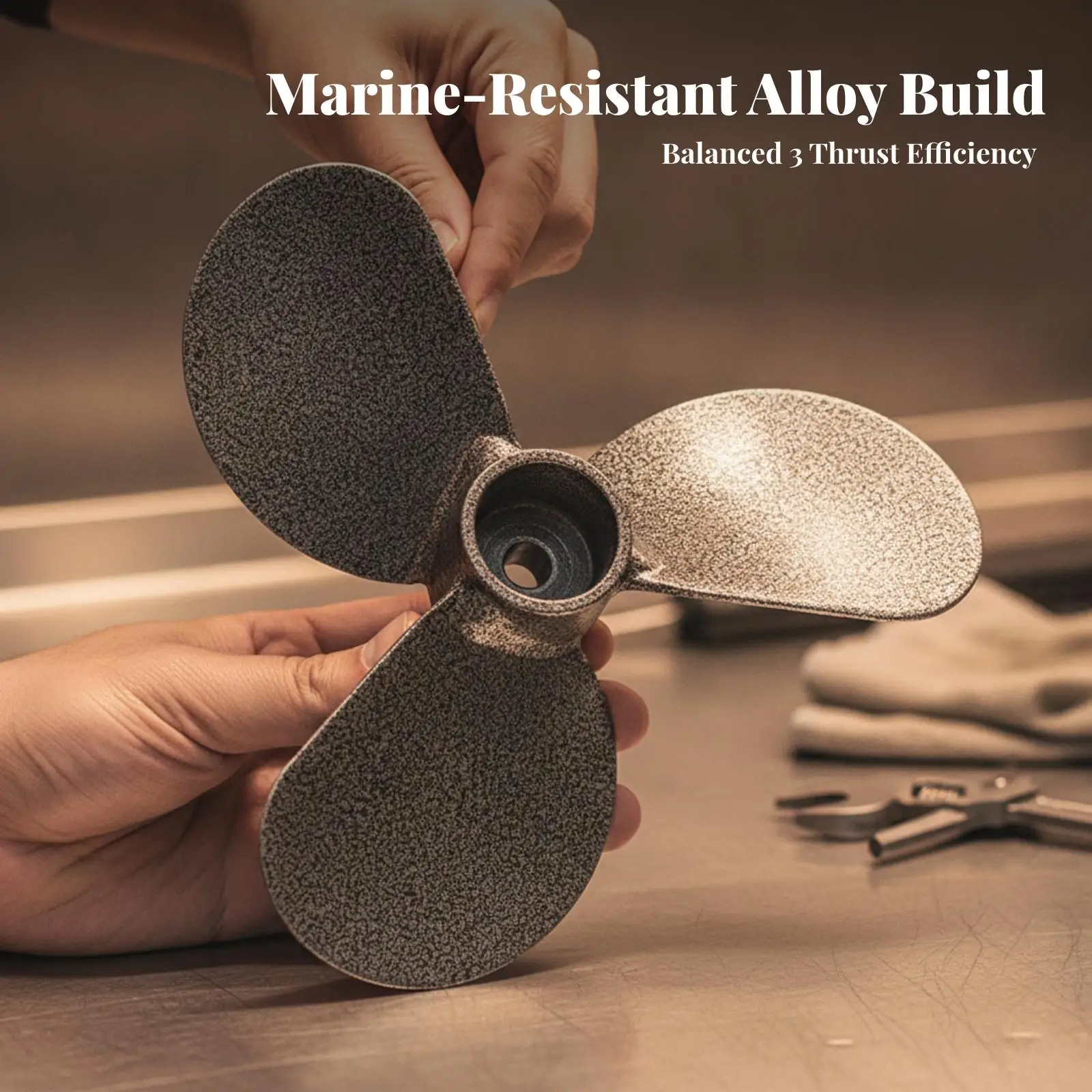 Boat Propeller Long-Lasting Marine Propeller Impeller High-Quality Hardware Efficient for Anglers, Small Boats