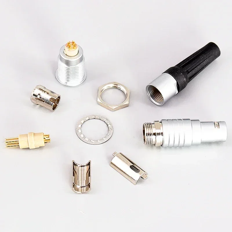 LEMO Compatible FGG EGG Push-pull Self-locking Aviation Plug 00B 0B 1B 2B 3B Metal Connector 2/3/4/5/6/7/8 Pin Signal Reception - Image 5