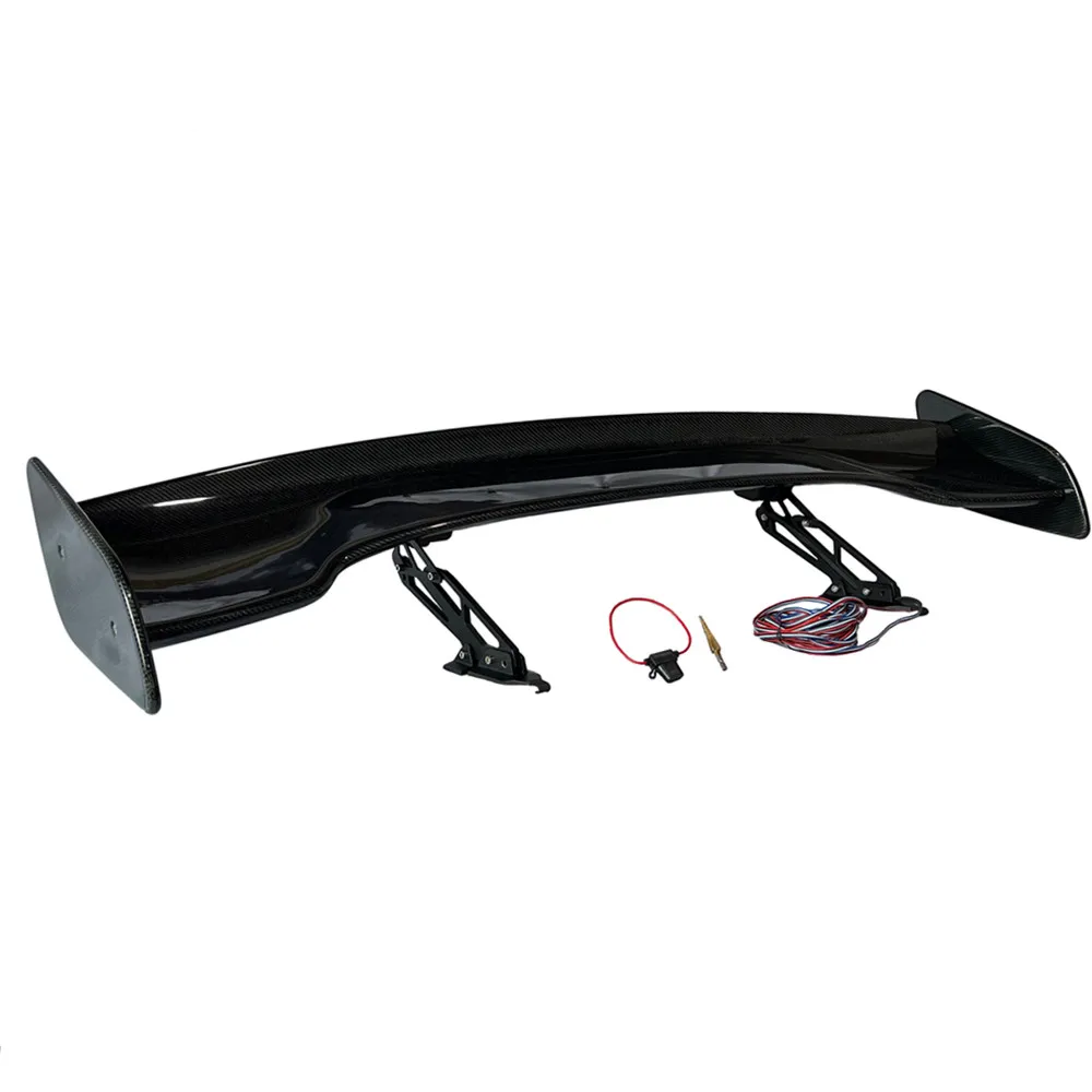 

New Arrival Electric Automatic Rear Trunk Spoiler Universal for Sedan Car Real Carbon Fiber Boot Wing Auto Body Parts