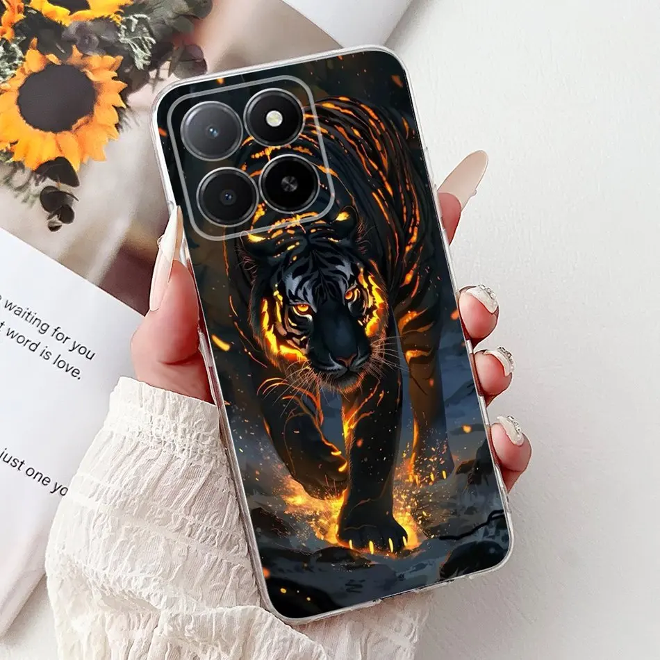 Phone Case For Honor X5b Plus X6b X7b X8b X9b 2024 New Fashion Dragon Tiger Design Soft Silicone TPU Case