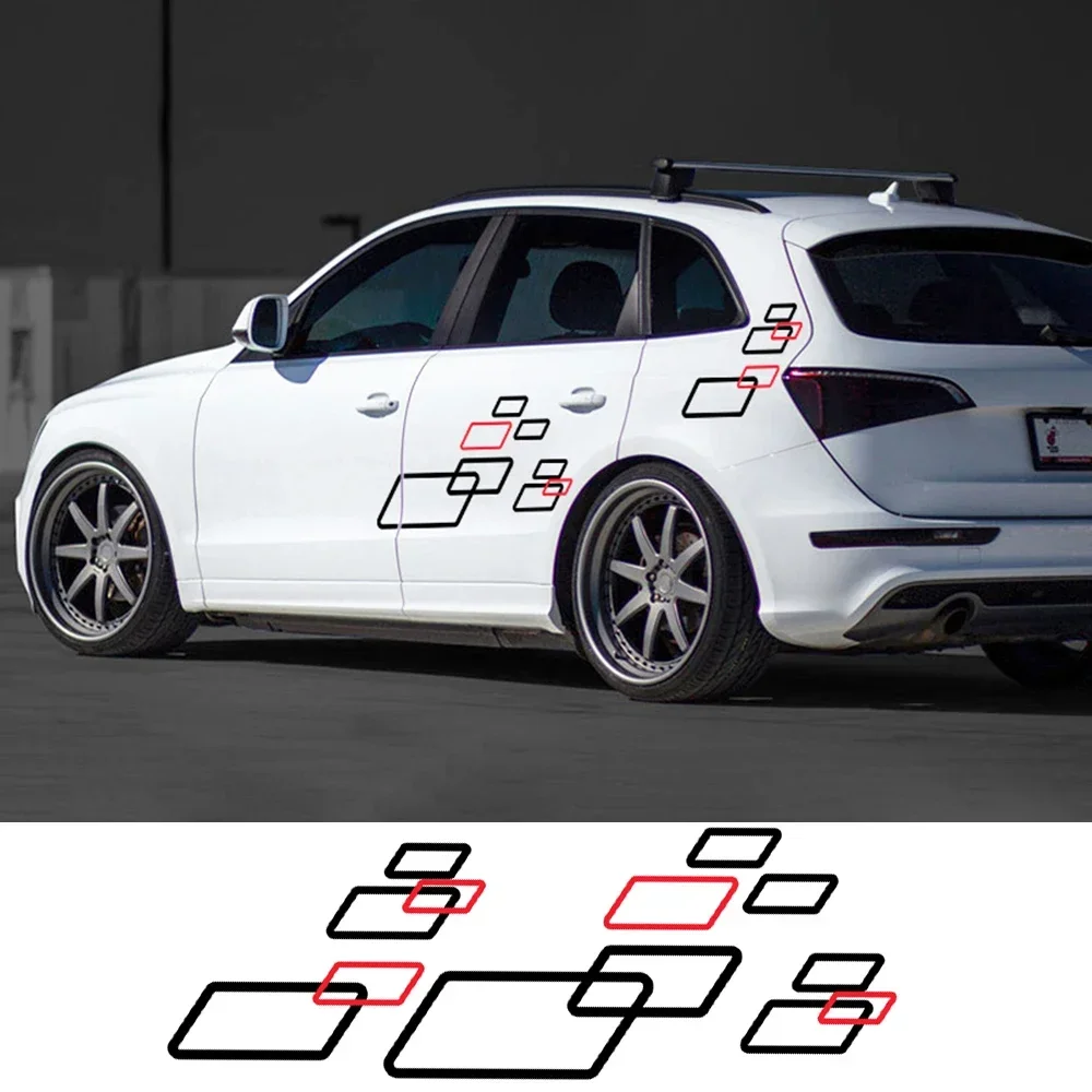 

Car Door Graphics Exterior Sticker Accessories Square Vinyl Decal For Audi Q5 FY B9 8R B8 SQ5 80A TFSI Quattro TDI 2018 2019