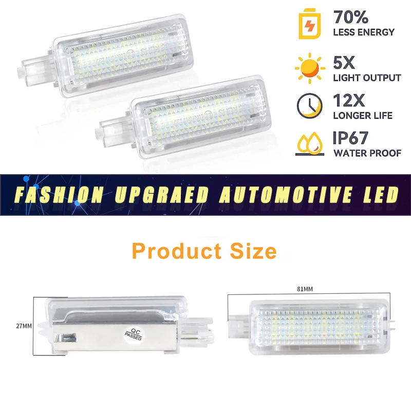 2PCS LED TRUNK CARGO AREA LIGHT LAMP FIT FOR FORD FUSION MUSTANG FOCUS ESCAPE C-MAX