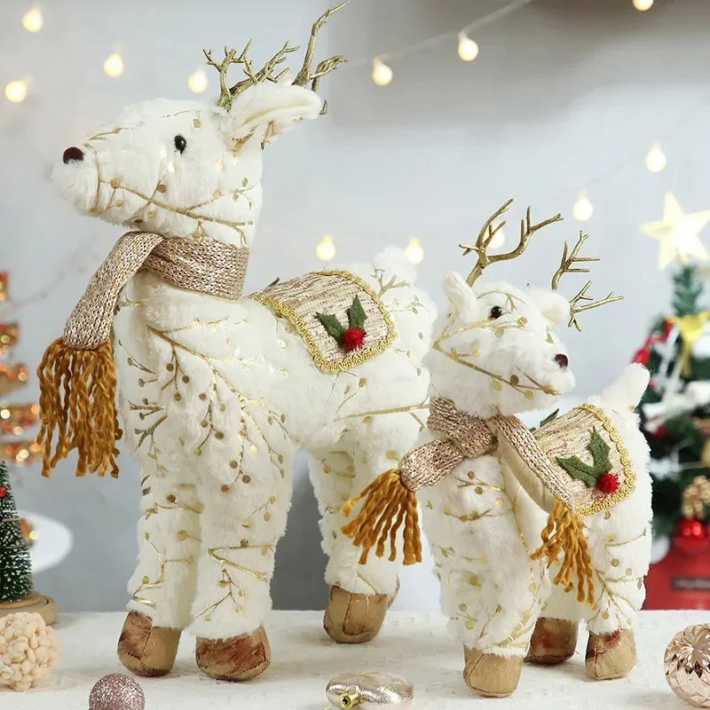 Elk Christmas Party Decoration Dolls Christmas Decoration for Tree Santa Claus Snowman Toys Figurines Decoration