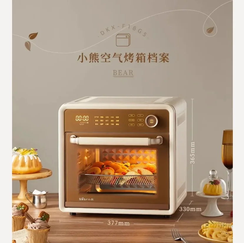 فرن مقلاة هوائية على شكل دب 220 فولت، فرن كهربائي متعدد الوظائف، فرن خبز، مقلاة هوائية كومبو CAA
